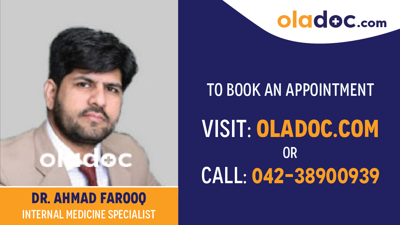 Book appointment with Dr.Ahmad Farooq-best Internal Medicine Specialist in Faisalabad